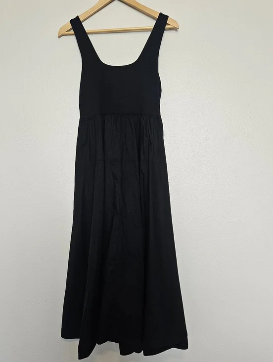 EVERLANE The Riviera Dress Black Pockets Medium - Picture 5 of 12